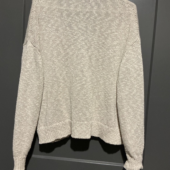 Jenni Kayne Cropped Cocoon Linen Blend Cardigan Sweater in Natural - Picture 3 of 4